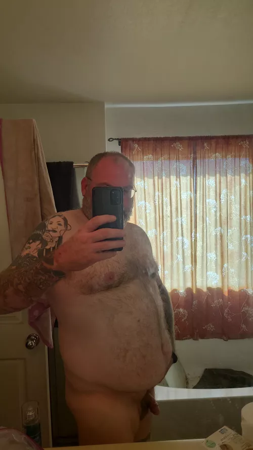 Fresh out of the shower, time to get dirty again