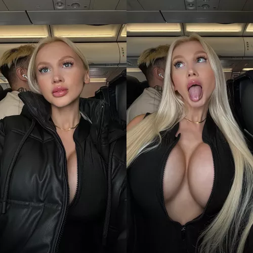 Fun fact about my big fake tits is that I can use them as pillow on a long flight