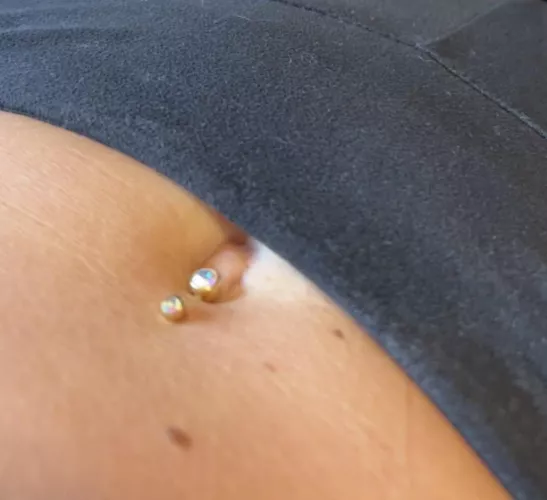 Girlfriends cute nub peaking out😍