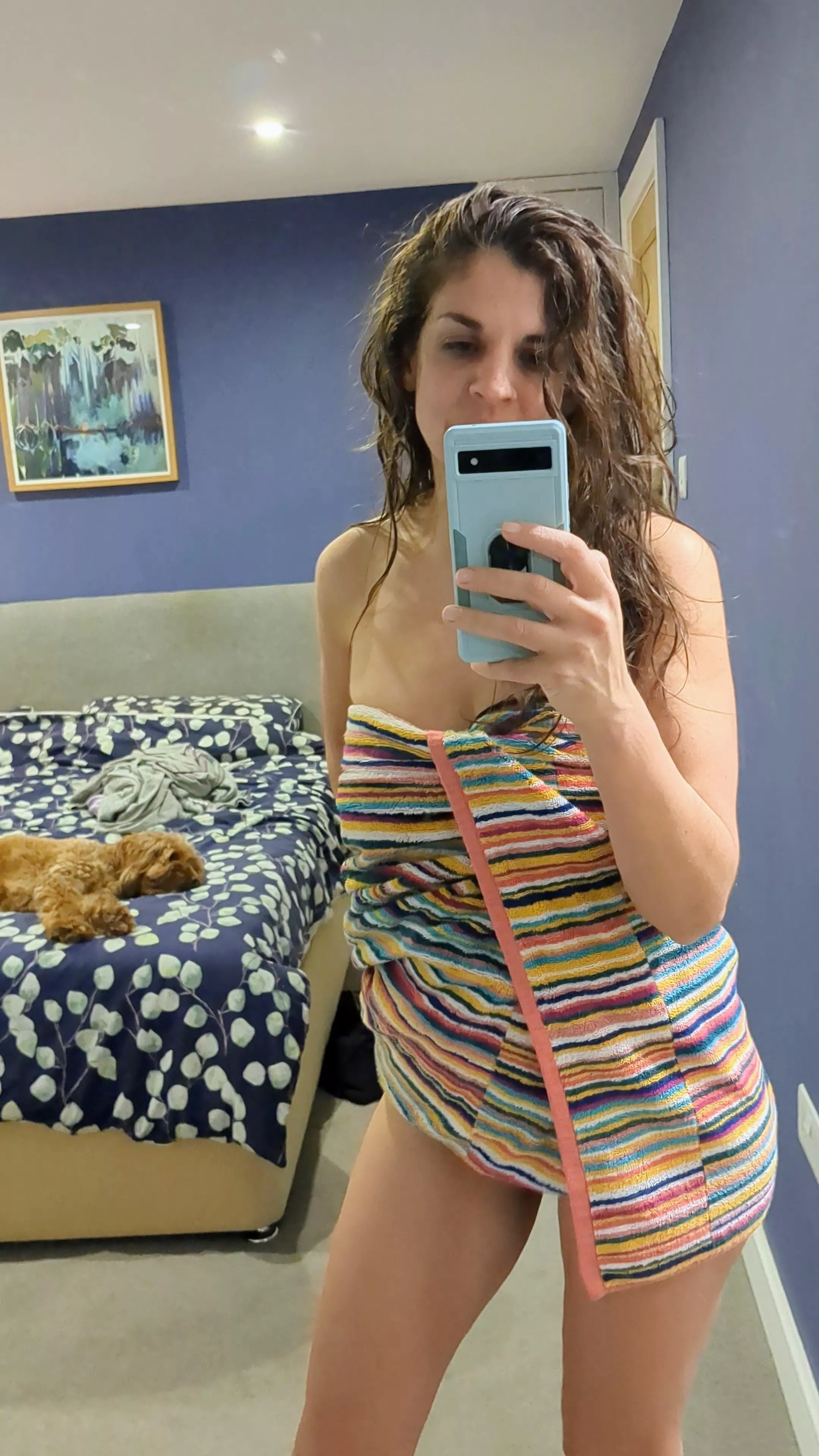 Just out of the shower MILF