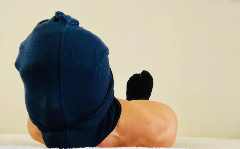 Left alone.. hooded, gaged and tied. What happens next?