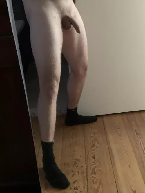 Long legs and a soft cock