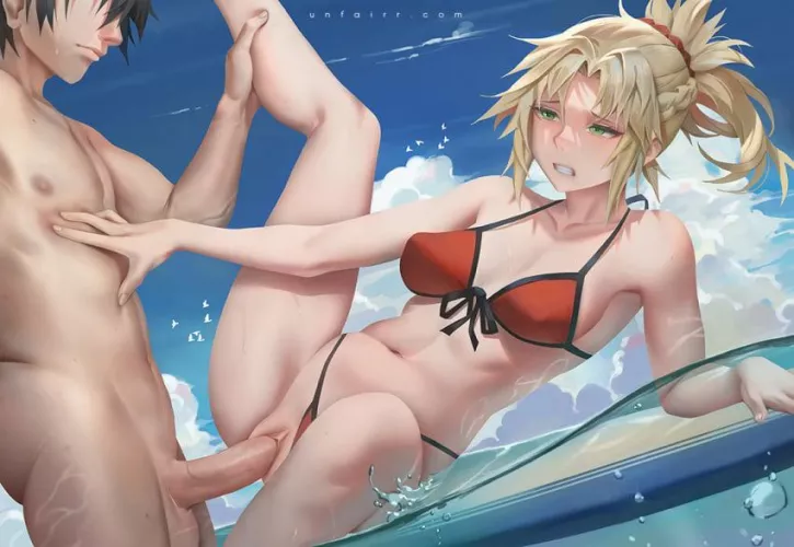 Mordred swimsuit fuck
