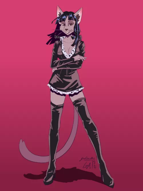 Nico Robin from One Piece... But cat! 