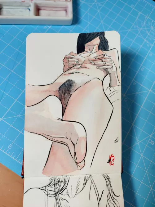 Perspectives, watercolors and ink (from a beautiful redditor photo).