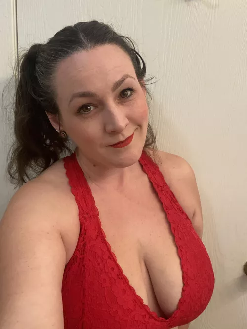 Pigtails and red lips