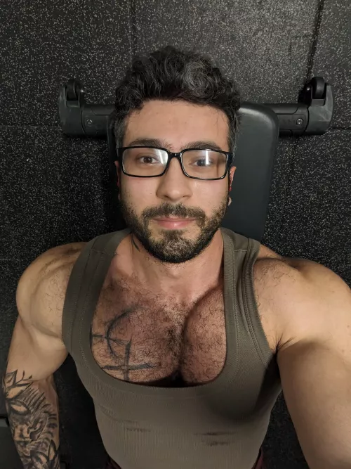 Resting on the bench