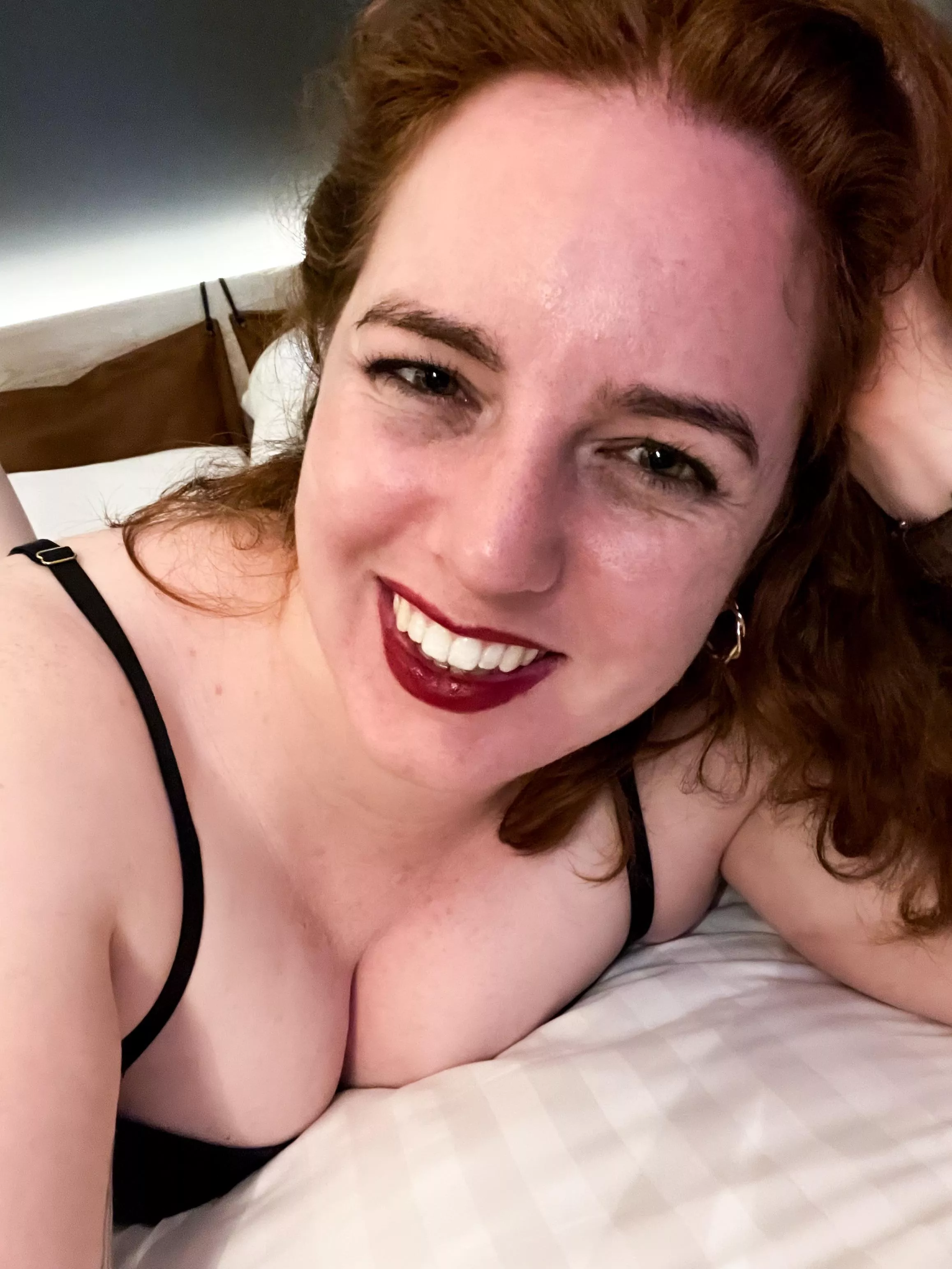 Smiles from the hotel room