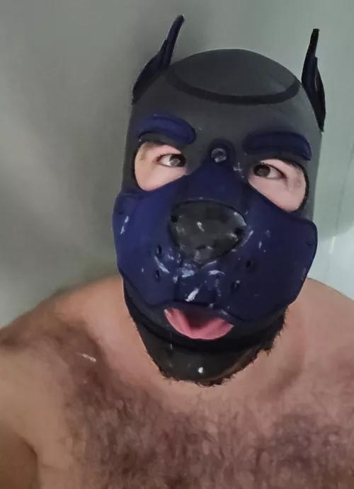 Trucker spunk on my muzzle 😈🐶💦