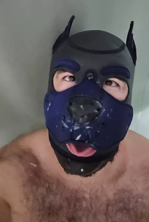 Trucker spunk on my muzzle 😈🐶💦