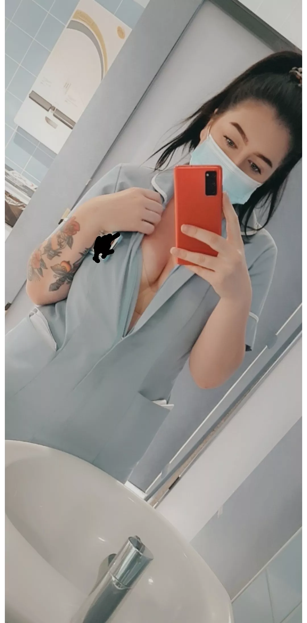 Would sir like to help me slip out of my scrubs while I help you a shower