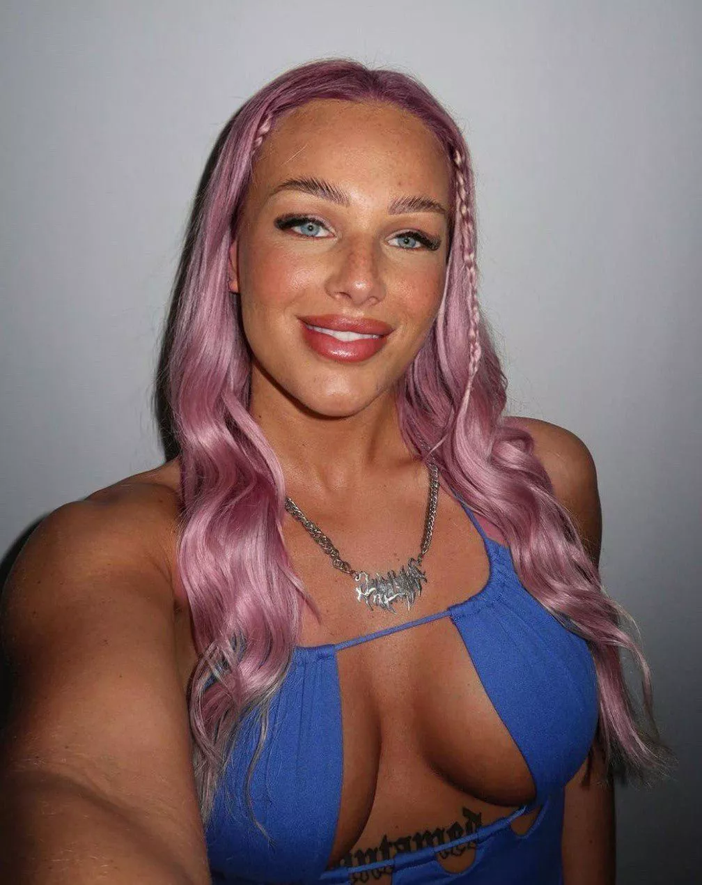 You never thought I would be wearing a bra.