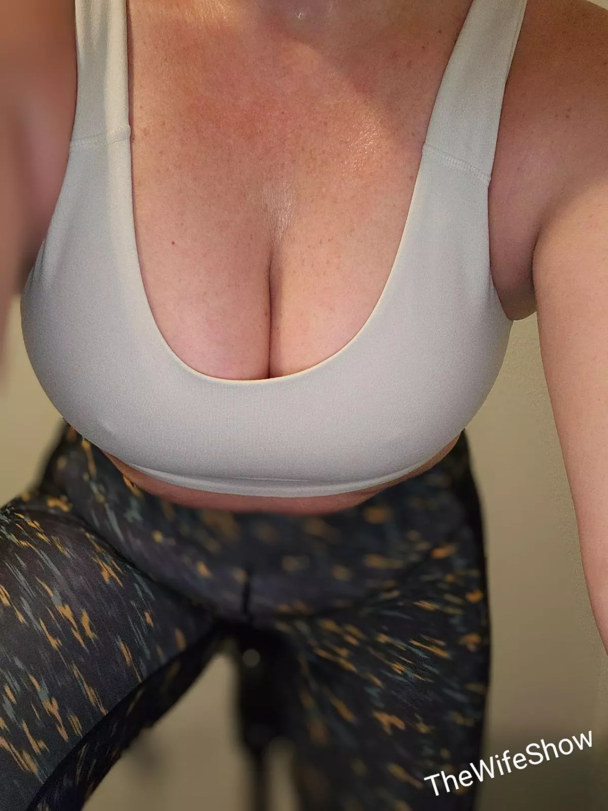 A selfie from my wife at the gym.