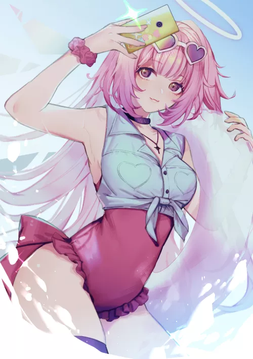 Ambriel taking a selfie (udon_uma_oro) [Arknights]