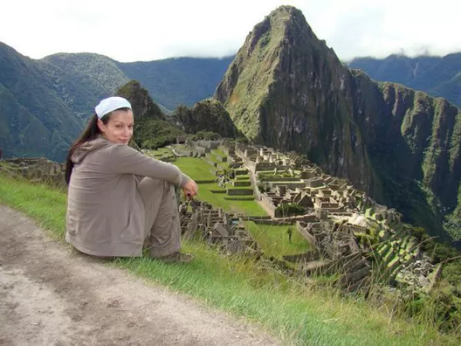 Aria at Machu Picchu.
