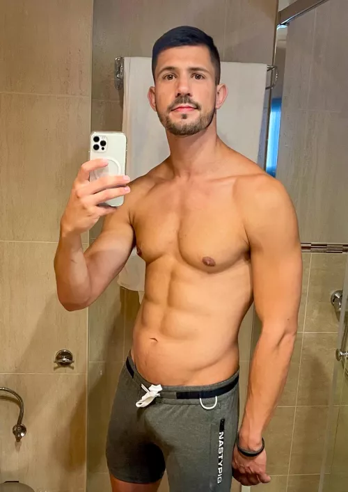 Bulging, hung, and horny