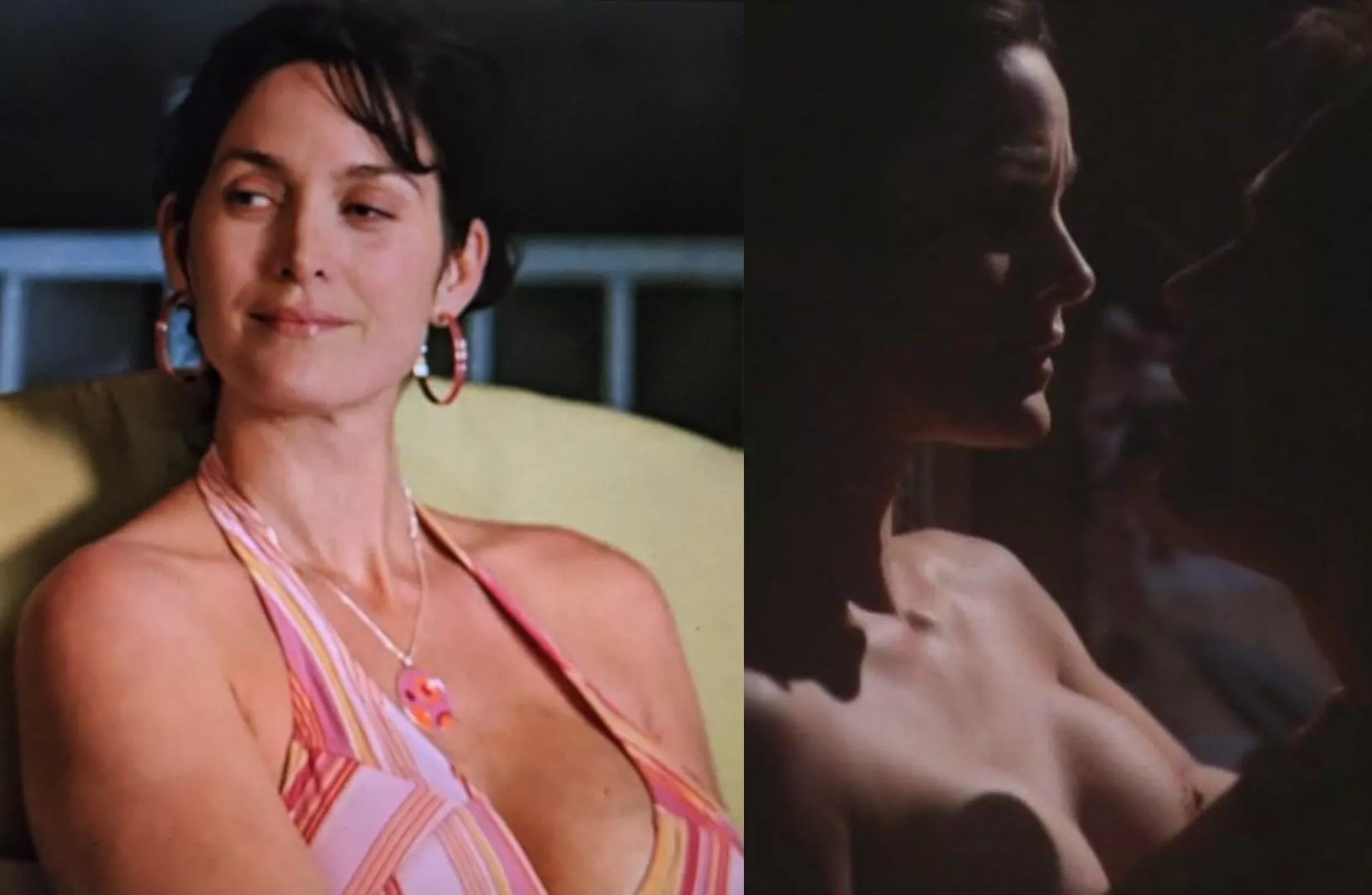 Carrie Anne Moss: Right image: The soft kill (1994) Left image: The Chumscrubber (2005)