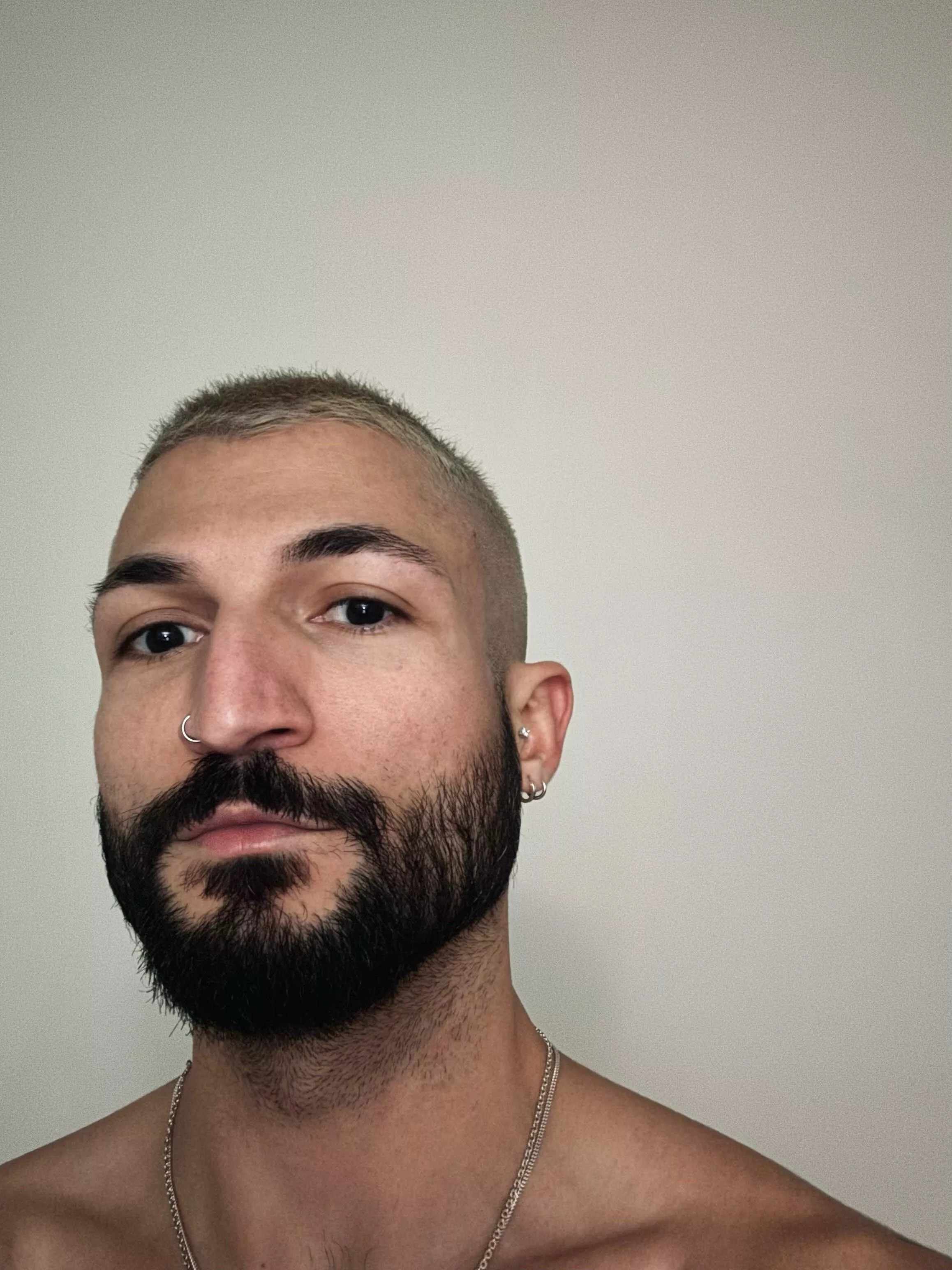 Colored my own hair after a fresh cut. Happy with the ash blonde/scruffy beard combo 🙃