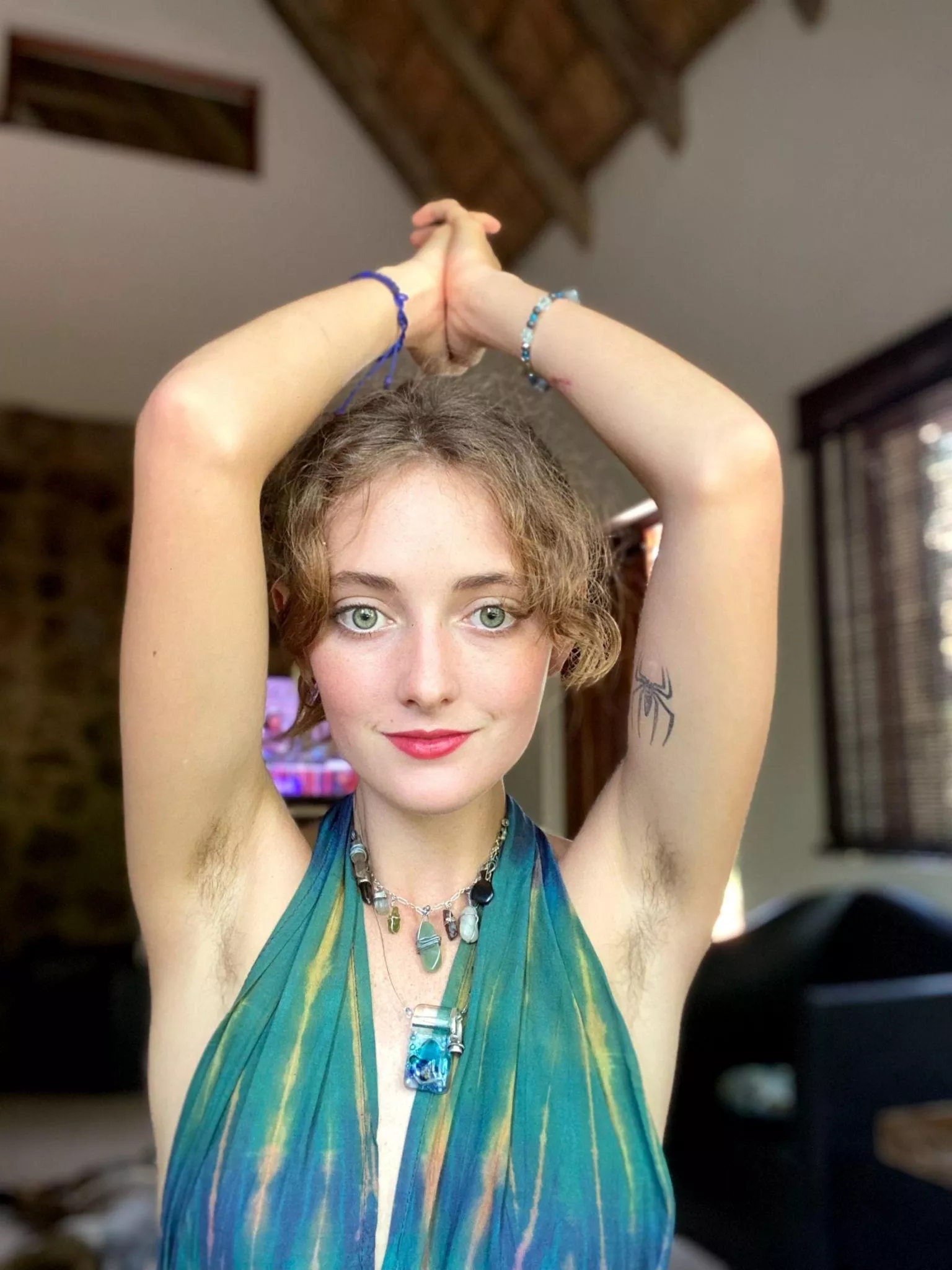 Fluttering my lashes, my armpit is like a hidden treasure waiting for your touch. F18