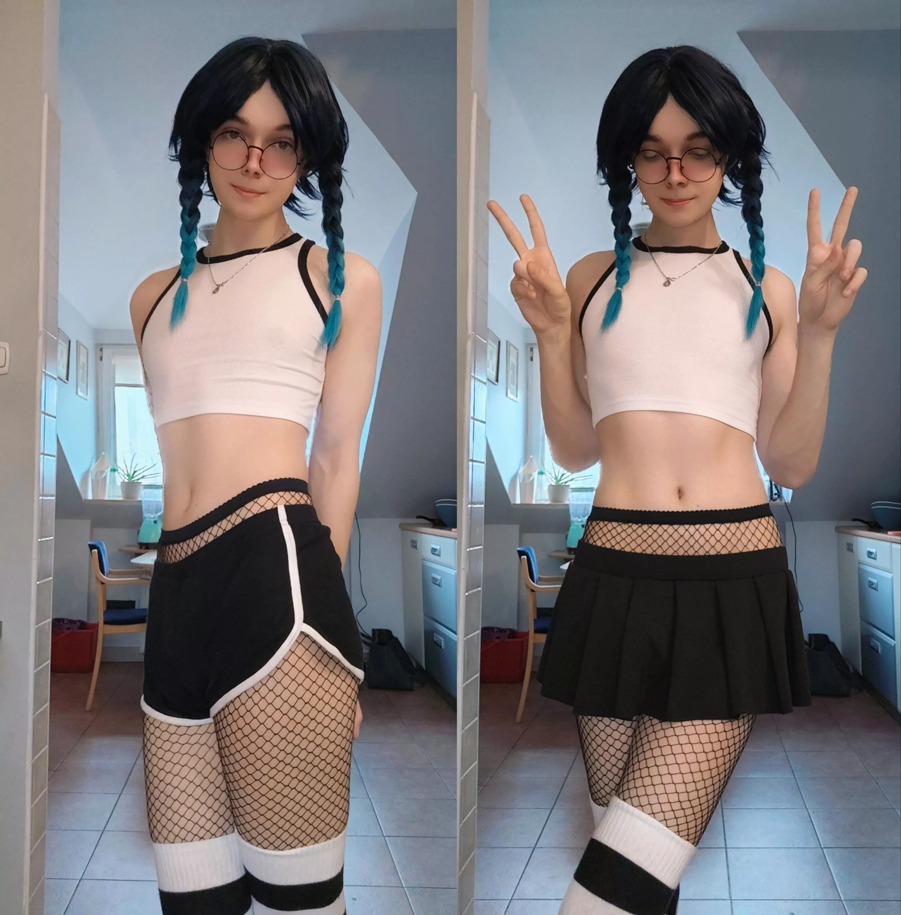 Hi 💞 couldn't decide between shorts and a skirt :3