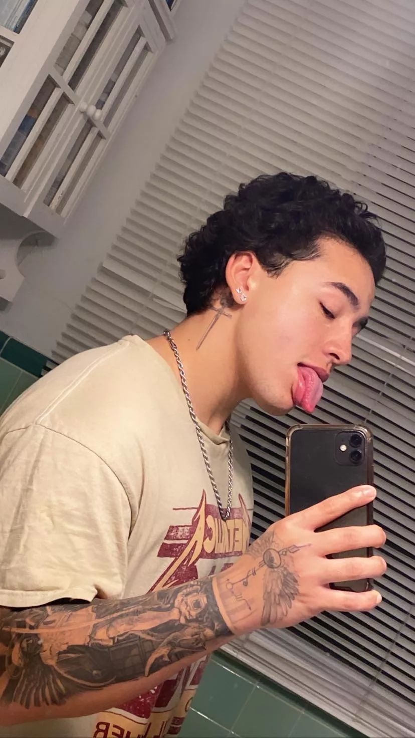 I wanna put my tongue where should I?