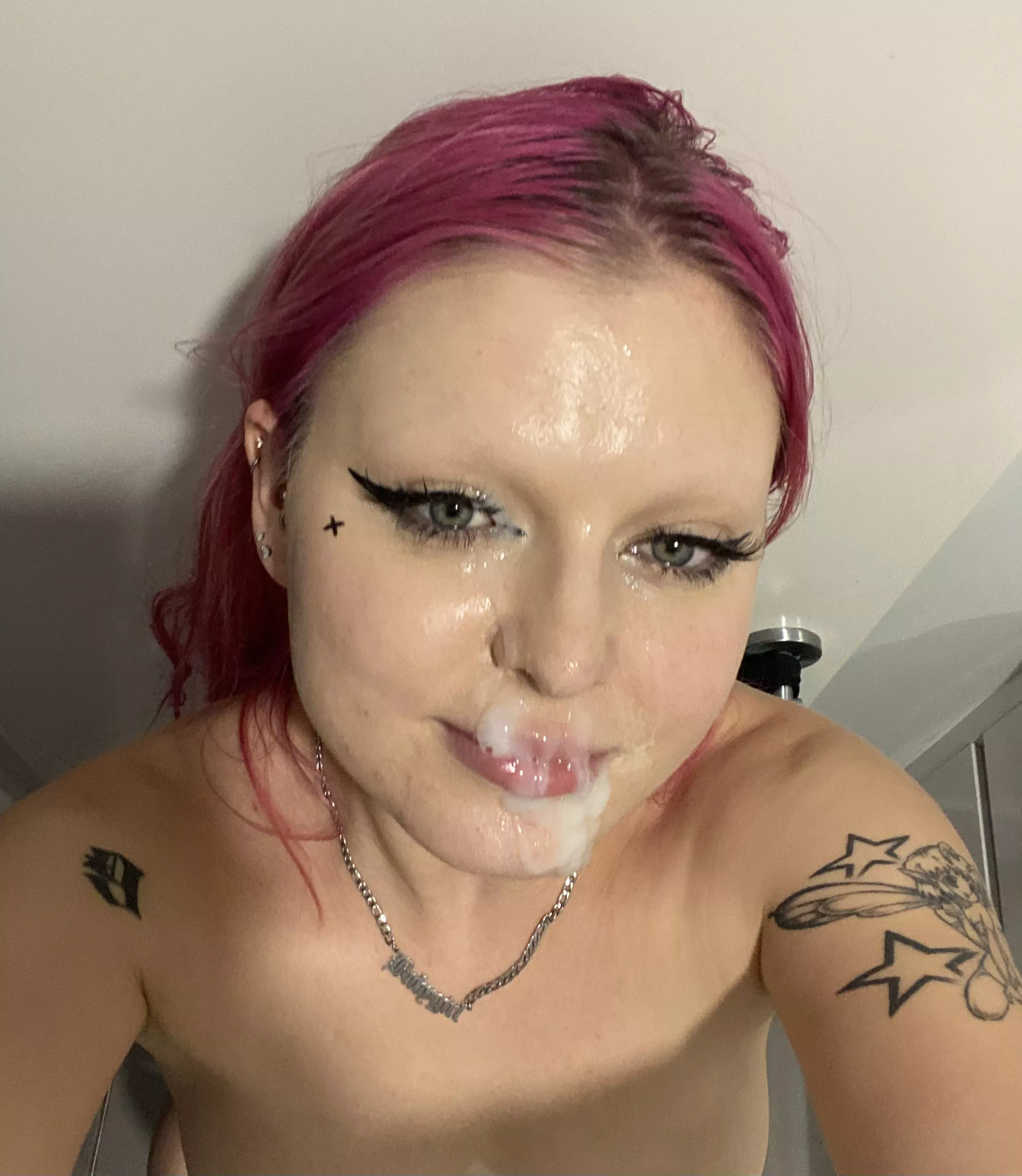 I’m a very lucky girl when I’m covered in cum