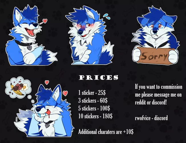 I'm open for sticker comms again!