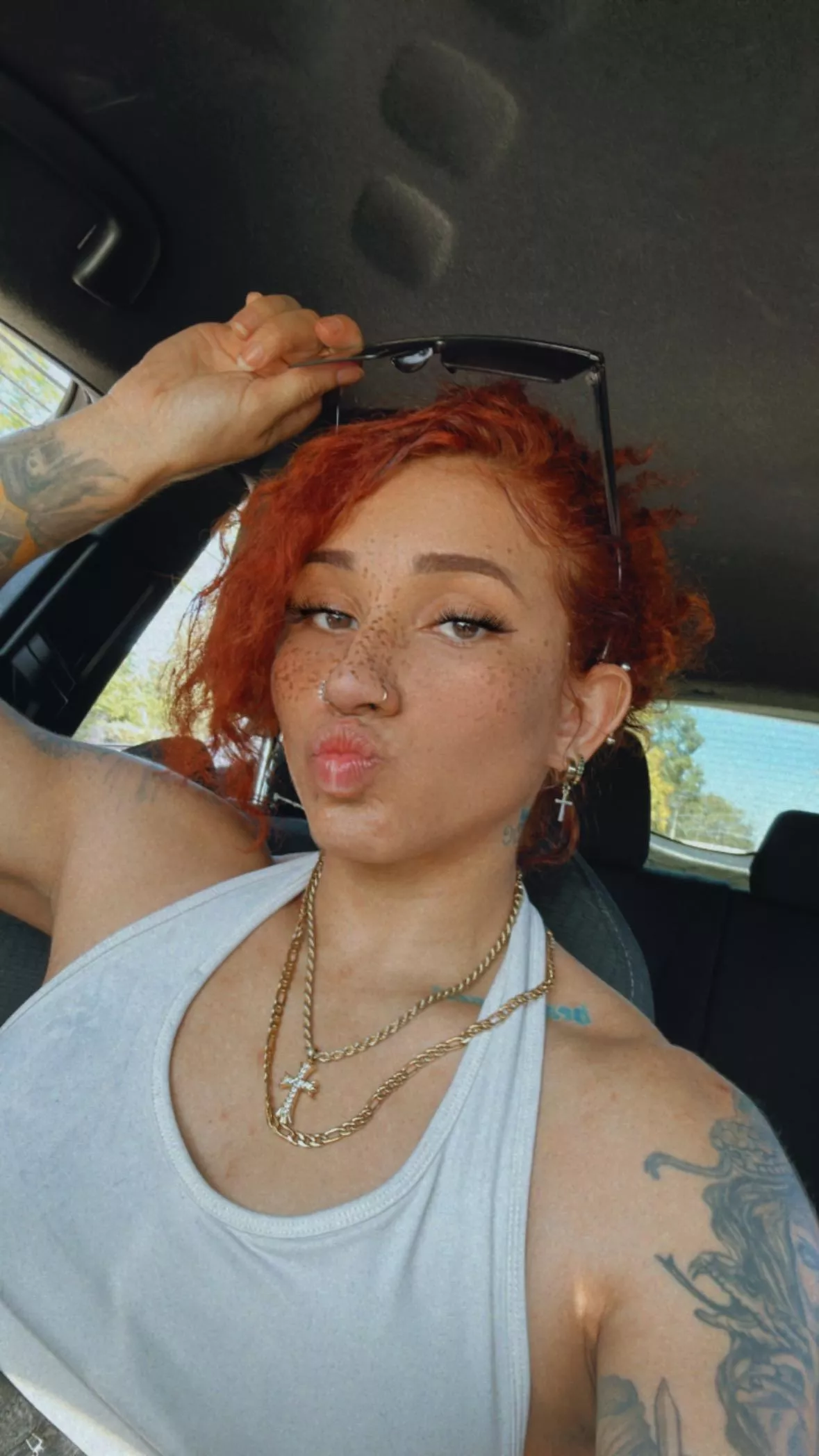 [IRTR] This freckled red head baddie wants to do naughty things in the car, you down?