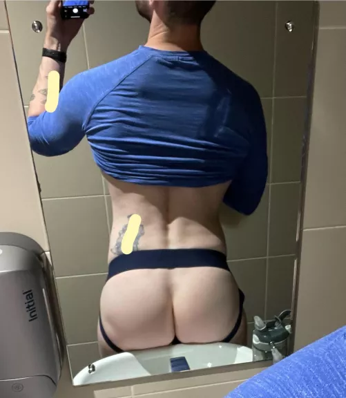 Jock out in the locker room