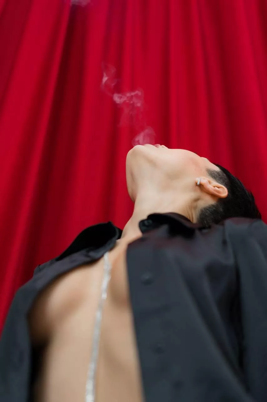 let's kiss while exhaling smoke