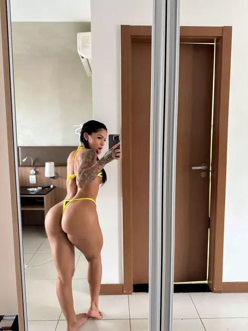 My ass in this sexy thong needs a spanking