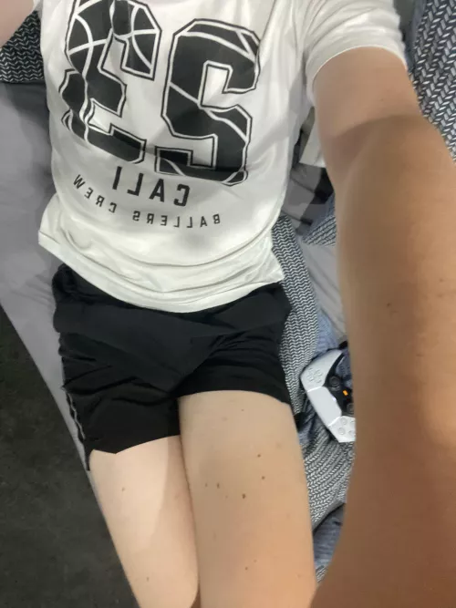 No hoodie today but my new top