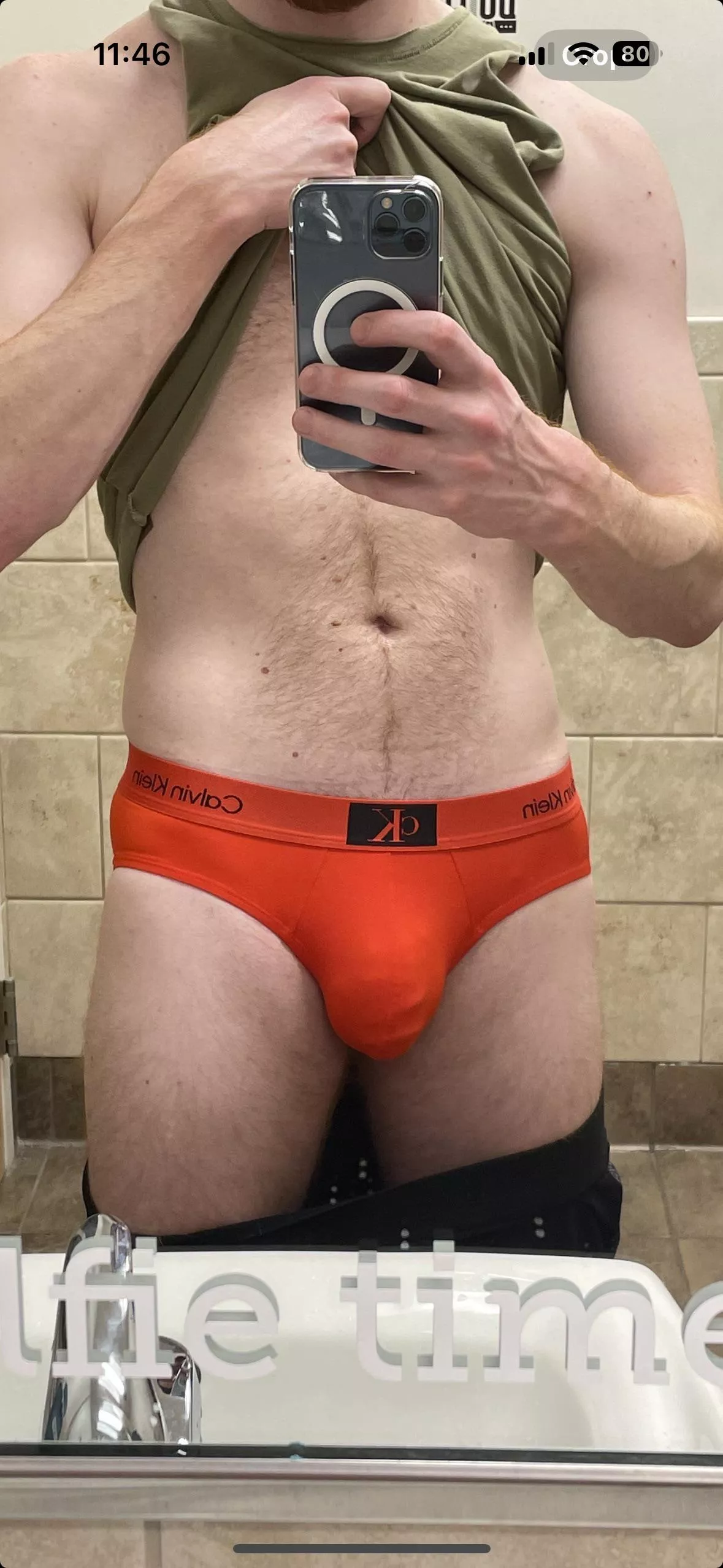 Post gym bulge