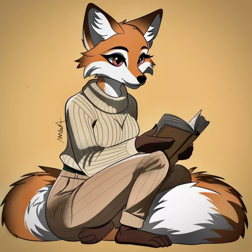 What book is she reading? (Art by me)