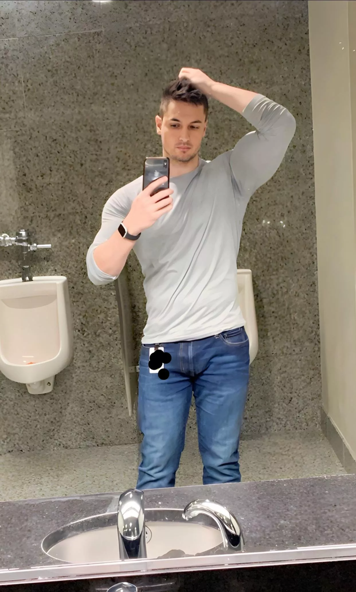 Work bathroom selfies