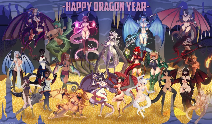 As 2024 is the Year of the Dragon, The Never Artists have gathered to create a RWBY Dragon Girl Collaboration