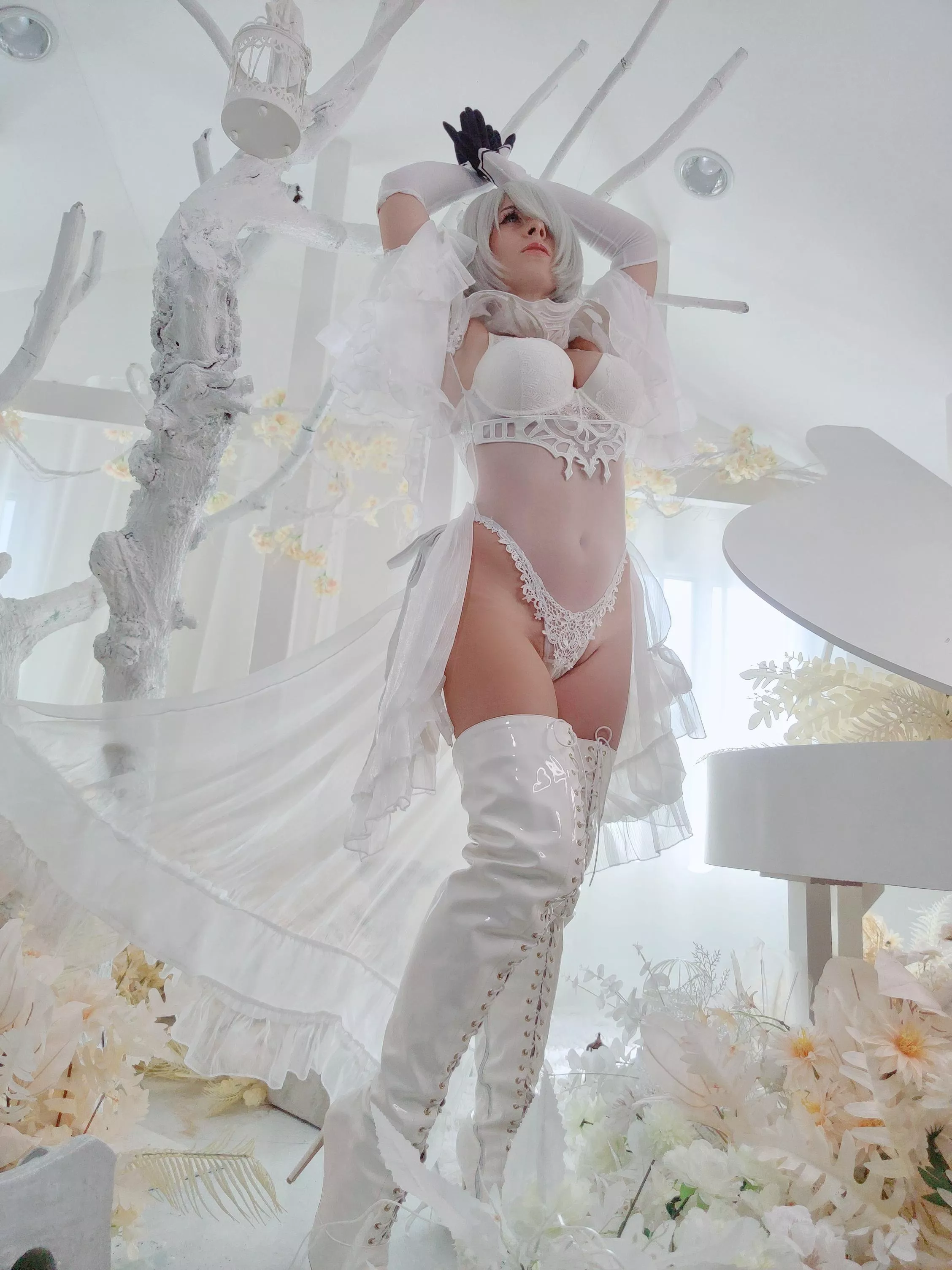 Bride 2B cosplay by Yuna Kairi
