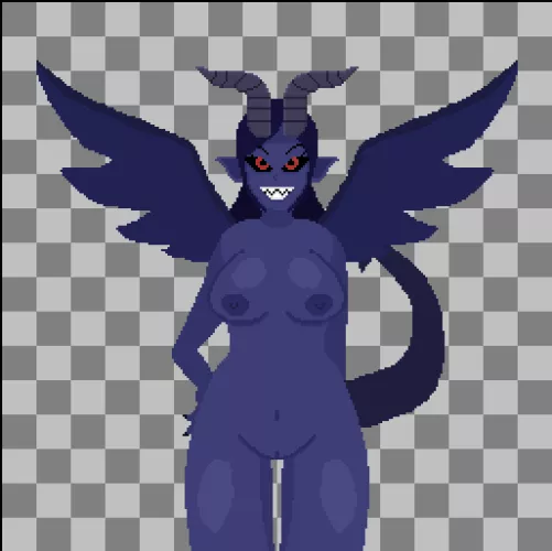 Demon girl for my upcoming indie game! Any feedback or comments are very welcome 😊