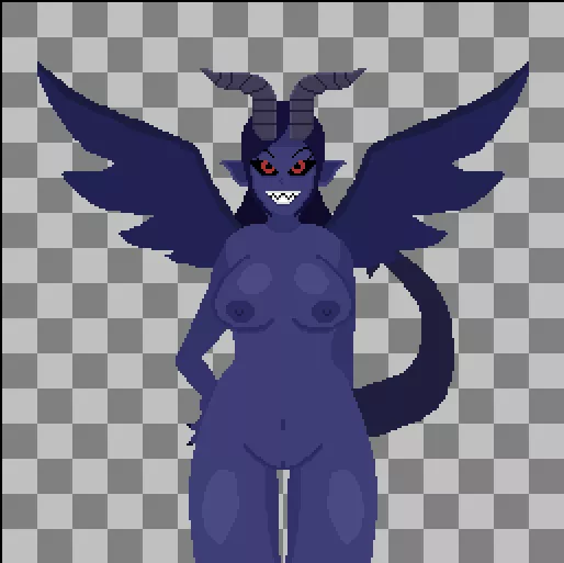 Demon girl for my upcoming indie game! Any feedback or comments are very welcome 😊