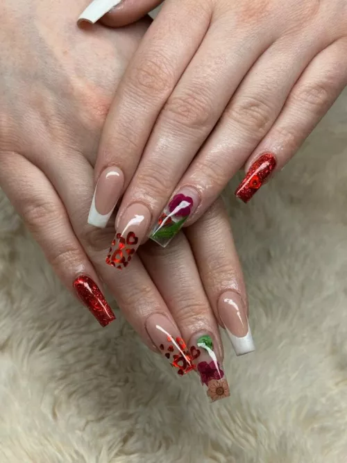 Getting ready for Valentine’s Day. I just love how delicate my fingers look. 😈