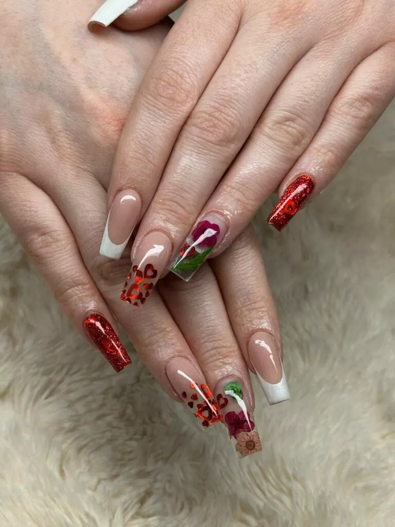 Getting ready for Valentine’s Day. I just love how delicate my fingers look. 😈