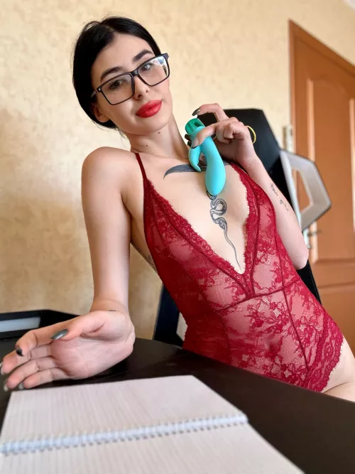 I hope I'm hot enough in red lace