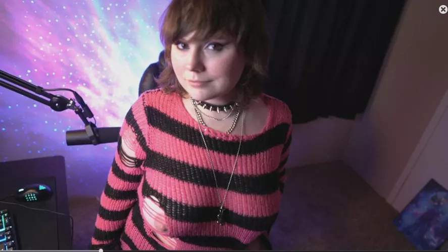 I hope you can focus on the game with my tits bursting out of my sweater