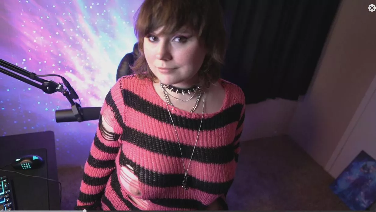 I hope you can focus on the game with my tits bursting out of my sweater