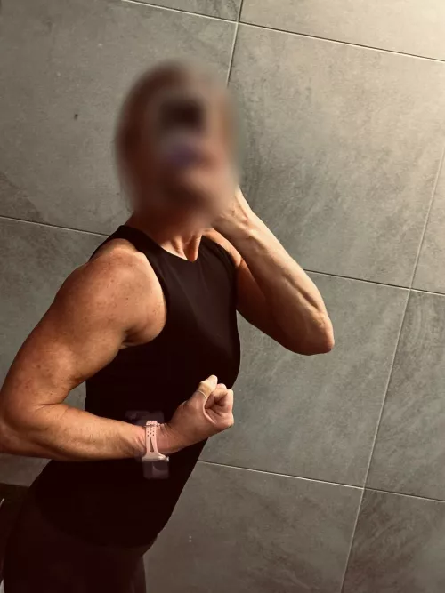 Is 46 (F) to old to have her guns 💪 out, when suns 🌞 out?
