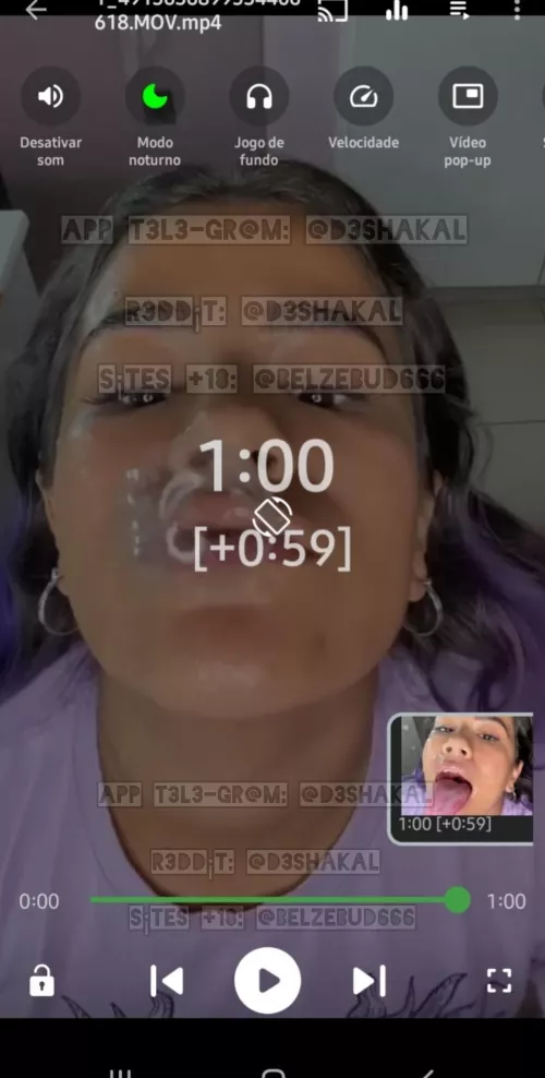 Latina Girl Drooling and Spit in Face [found]