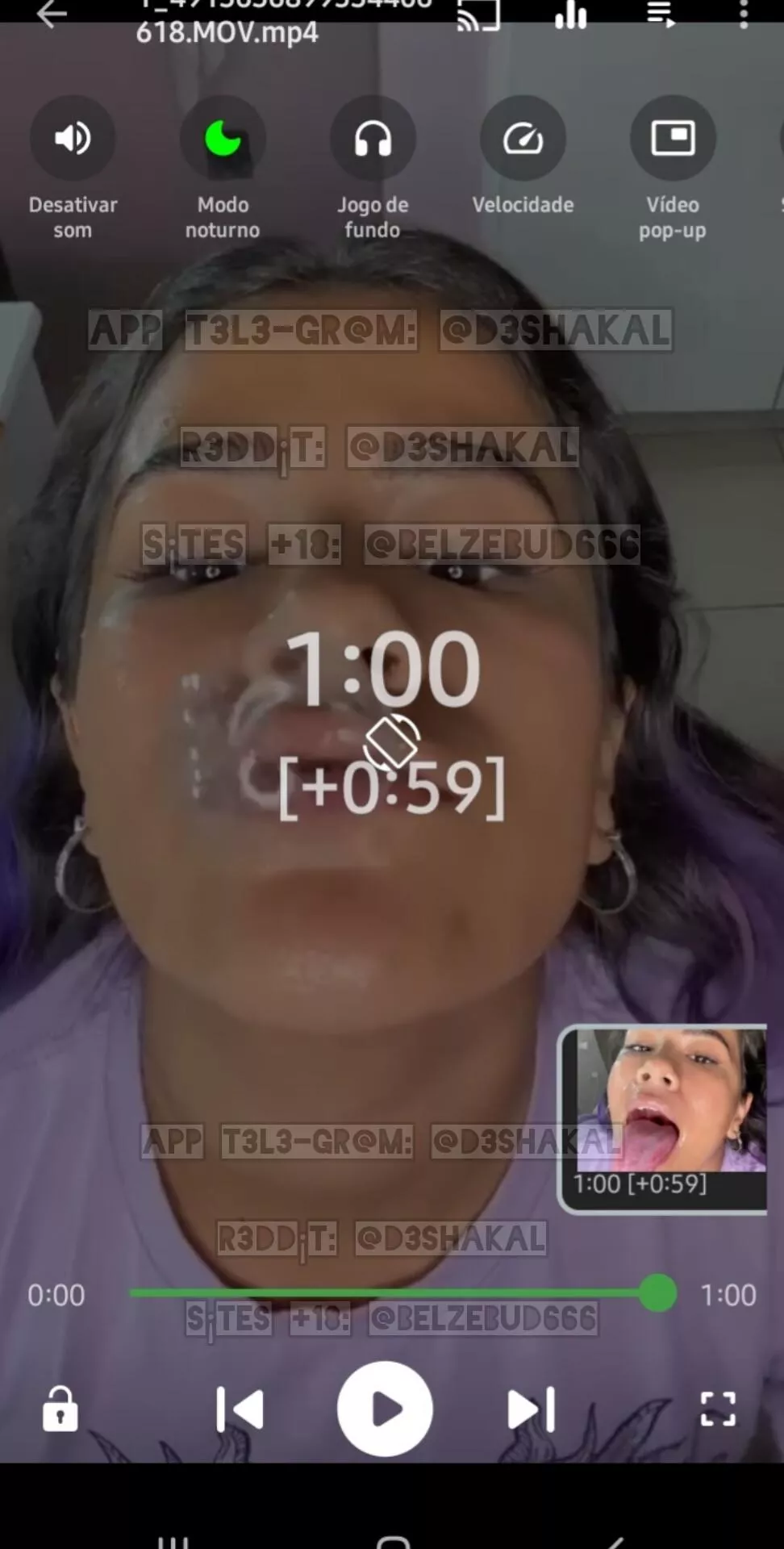 Latina Girl Drooling and Spit in Face [found]