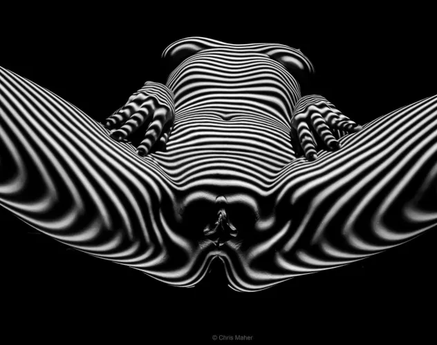 Light stripes and shadow, by Chris Maher