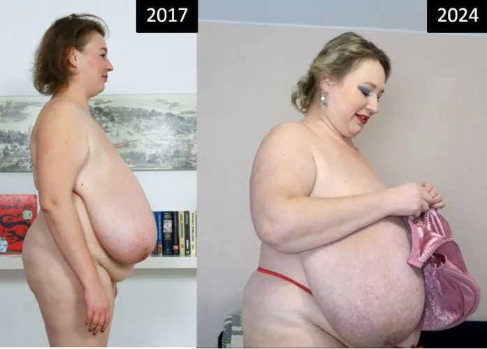 love to stuff myself (weight growth 2017 -> 2024)