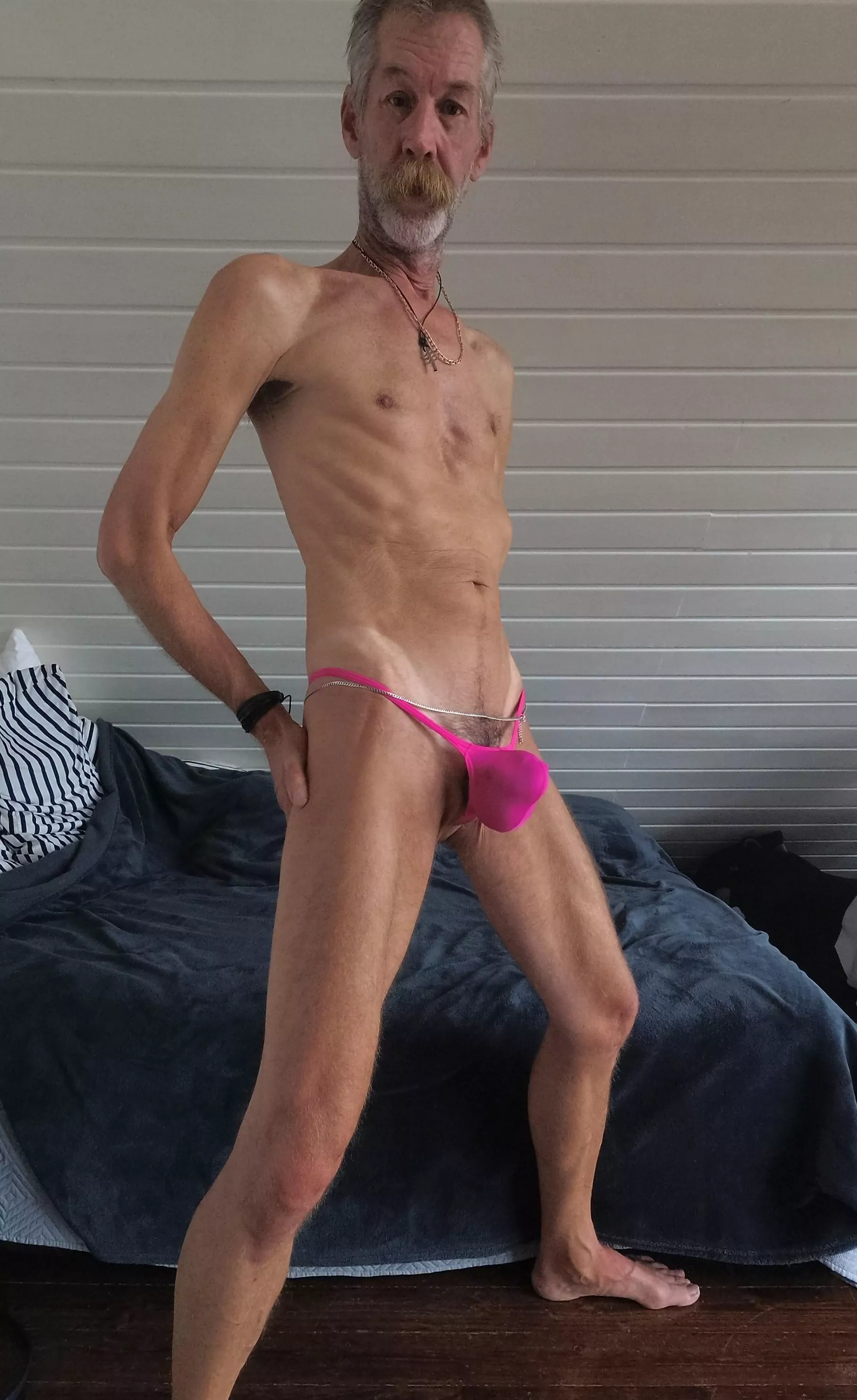 Me in tiby pink bulge thong